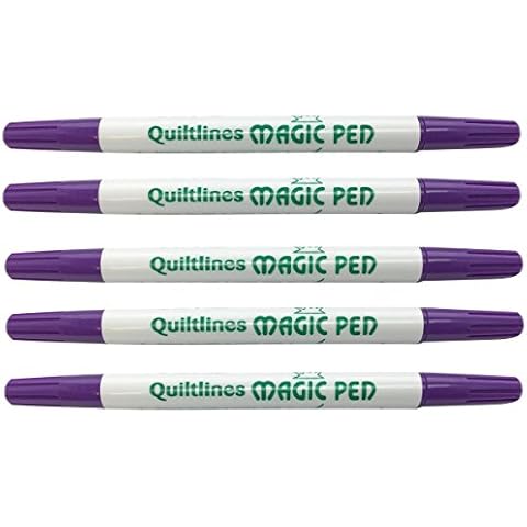 Air water Soluble Pen Vanishing Dual Ended Fabric Marker Pen. Disappears with water or just fades in the air - Pack 5 Pens Cover