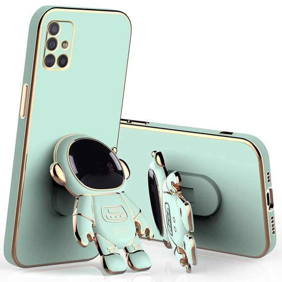 Image of for Samsung Galaxy A71 Case Cute 3D Astronaut Stand Design Camera Protection Shockproof Soft Back Cover for Samsung Galaxy A71 (Mint)