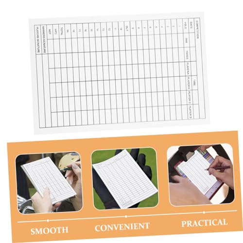 5 unidades de tarjetas portátiles para registrar puntuaciones de golf, papel recubierto, herramientas duraderas para seguimiento al aire libre, fáciles de transportar miniatura 4