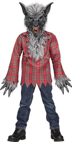 Disfraz infantil de Hombre Lobo gris talla L