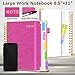 Hardcover Spiral Notebooks for Work 8.5''x 11'', 300 Pages 5 Subject Notebook with Dividers & Tabs, A4 Spiral Journal for Women, College Ruled Notebook for School Students Note-Taking
