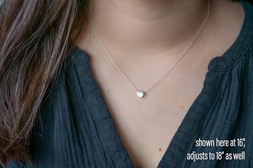 EFYTAL Matching Necklace for Mom and Daughter, 925 Sterling Silver Dainty Heart Necklace Set of 2, Back to School Gifts, Mommy Daughter Necklace Set3