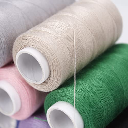 Ryalan 12 Color Set Of Polyester All-Purpose Sewing Threads Prewound Bobbin Thread Plastic For Embroidery And Sewing Machine Diy Embroidery Thread Sewing Thread 382 Yards/350 M Each thumb #7