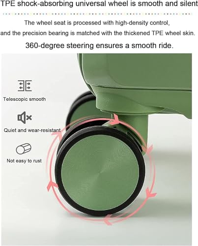 Luggage Travel Gear Suitcases with Wheels Lightweight Carry-On Luggage,ABS Hand Luggage Case with Telescopic Handle(F,20 in)4