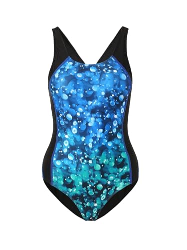 Bañador Mujer Natacion Traje de baño de carreras for mujer, traje de baño de una pieza, traje de baño deportivo profesional, traje de baño de competición, traje de triatlón, ropa de playa(C1Bubble,M)