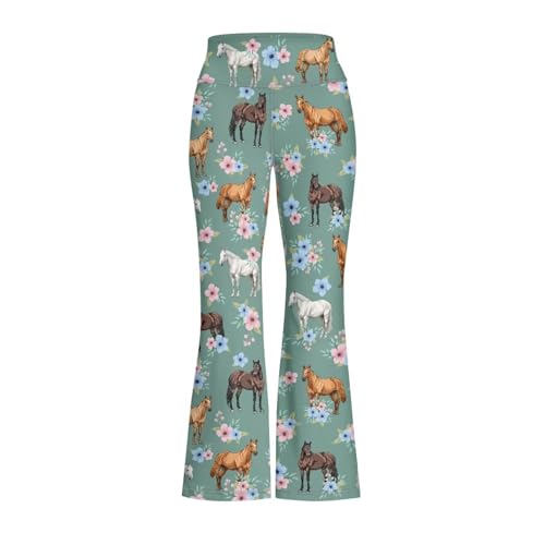 Image of Girls Flare Leggings Cute Bell Bottoms for Teen Girls Wide Leg Sweatpants for 5-14 T
