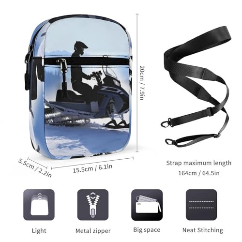 Personalized Small Crossbody Bag Water Resistant Messenger Bags Mini Snowmobile Printing SlingBag For Men Women2