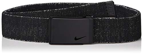 NIKE Women s Lurex Single Web Belt, Black Silver, O S