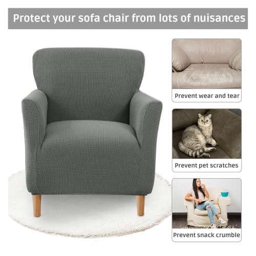 Funda de sofá elástica 1 plaza antideslizante protector ajustable de muebles 6