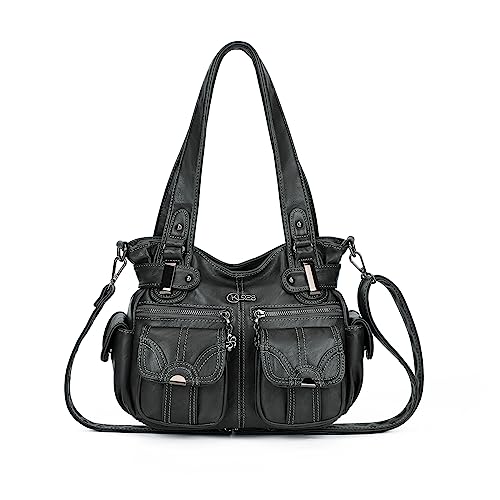 Image of KL928 Women's Large Purses Handbags PU Leather Multi-Pocket Shoulder Bag | Large