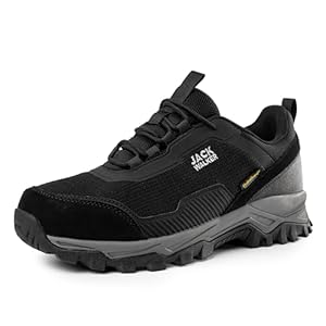 Jack Walker Men’s Walking Trainers – Genuine Suede Leather with Memory Foam Insoles Hydroguard Waterproof – Lightweight Hiking and Trekking Shoes Ideal Footwear for Outdoor Enthusiasts JW2007