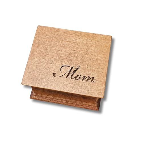 Product Image of the Simplycoolgifts Mom Wind Up Music Box – Handmade Wooden Music Box Gift for Mom, Mother’s Day Keepsake, Birthday or Thank You Gift, Choose 16 Colors & 20 Songs