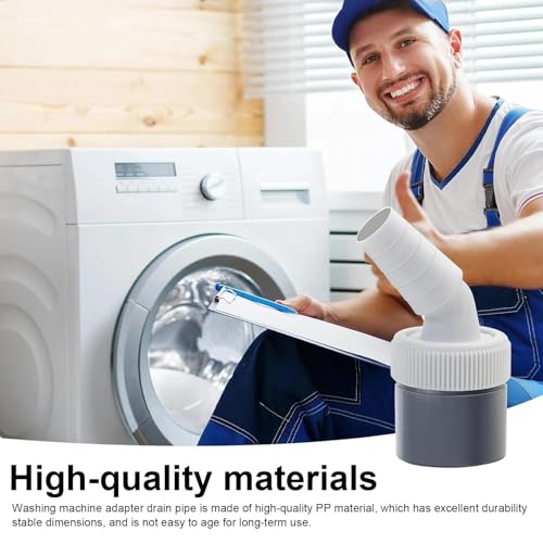 LINTRA Waschmaschine Abfluss Adapter, Einzelkopf Waschmaschine Ablauf Adapter, Waschmaschinen Anschluss Abfluss, Geeignet für Geschirrspüler, Trockner, Waschmaschinen