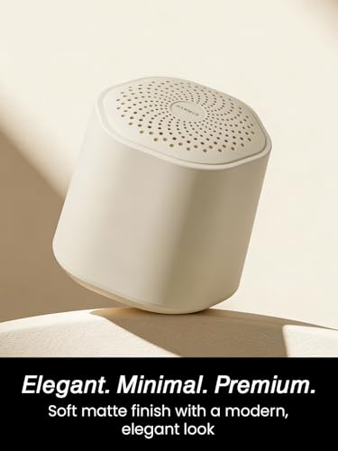 Image of HAMMER Drop Go Portable Indoor Bluetooth Speaker | 5W RMS Output | Bluetooth 6.0 | Up to 32H Playtime | Twin Pairing | Made in India | Type-C Fast Charging | Built-in Mic | TF Card, USB Support- Beige
