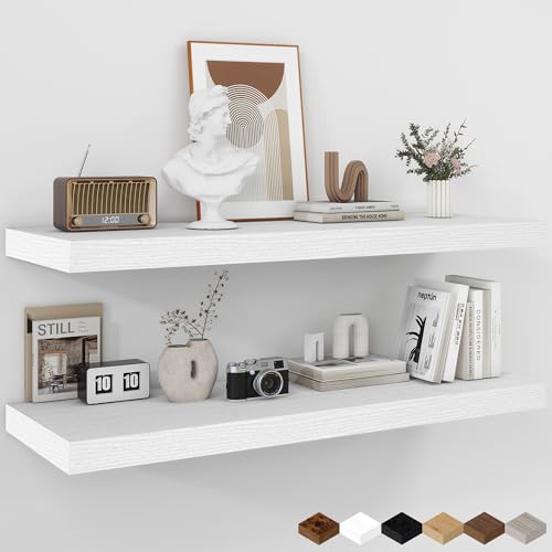 Fun Memories Floating Shelves - 2 Pack 12 Inch Rustic