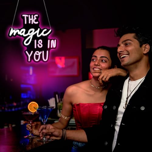 Image of The Magic Is In You Neon Sign Led Neon Lights Neon Signs for Wall Decor Light Up Sign for Birthday Party Club Gift