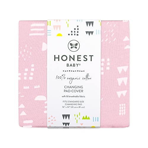 Honestbaby Organic Cotton Changing Pad Cover, Pattern Play Pink, One Size #TOP2