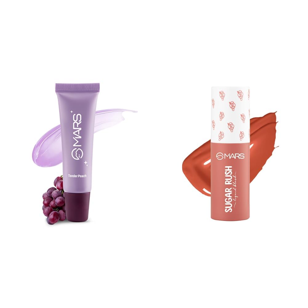 MARS Lippy Top Hydrating Lip Gel 10ml 01-PLUMPY GRAPES MARS Sugar Rush Liquid Blush 02-CORAL SORBET-image-39