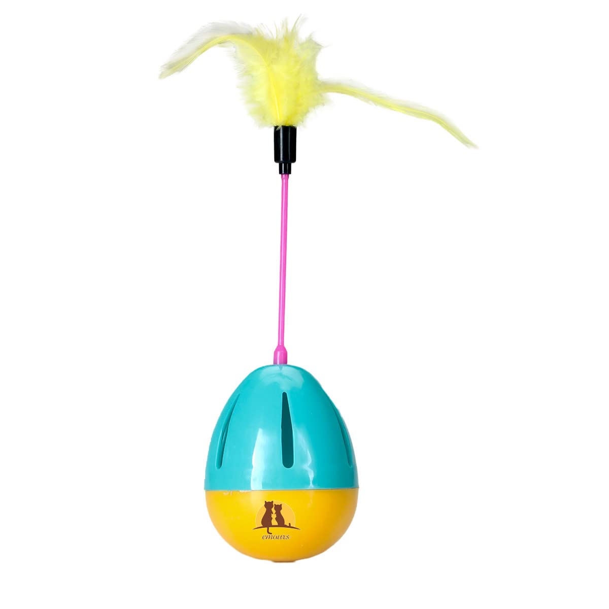 emours Interactive Food Dispenser Toy - Slow Feeder for Guinea Pigs, Rabbits, Hedgehogs and Other Small Pets