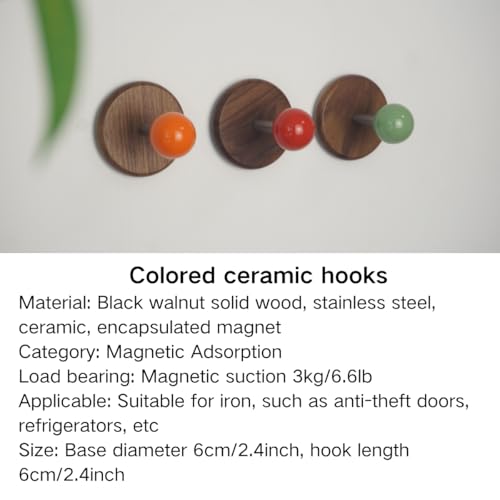 3 Pcs Colorful Magnetic Hooks Heavy Duty Magnet Hook Strong Neodymium Magnetic Coat Hooks Magnetic Hanger for Refrigerator, Metal Door, Locker for Hanging Towel, Coat, Bag, Umbrella (Blue)