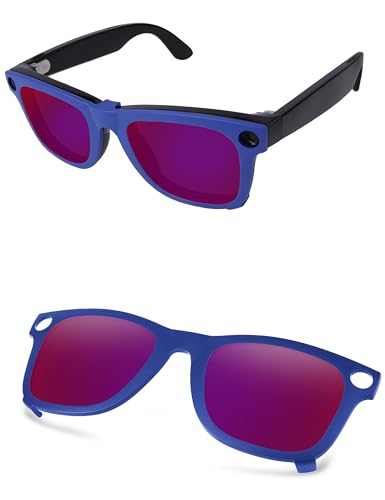 AOZAN �}�b�g�u���[�t���[�� �Ό��N���b�v�I���T���O���X Ray-Ban Meta Wayfarer RW4006 50mm �Ή� �j�����p - ���@�C�I���b�g�i�C�g