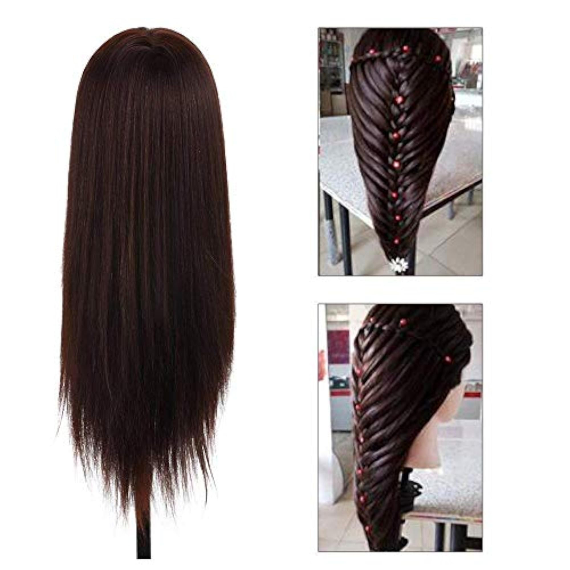 Dummy Head for Hair Styling Practice with Stand