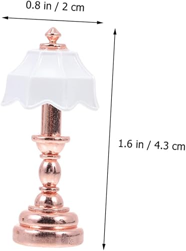 Miniatura 6 de NUOBESTY 6 piezas de lámpara de mesa para casa de muñecas, mini lámpara de mesa, luces de casa de muñecas, lámparas de pie para casa de muñecas,