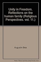 Unity in Freedom: Reflections on the Human Family B000WFTGGM Book Cover