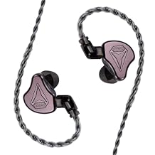 FAAEAL Composite Diaphragm in-Ear Monitor Headphones, HiFi Wired Earbuds, QDC-2PIN Detachable Silver Plated IEM Cable Compatible for KZ ZSN ZS10 PRO TRN MT1 Headphones 3.5mm 4.2ft