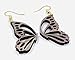 Butterfly Wing Wooden Earrings - Sustainable Walnut Wood Hook Dangle Earrings - Drop Style Boho Earrings - Butterflies - Handmade Jewelry