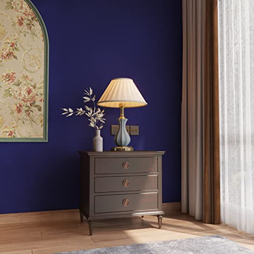 Voleaar Dark Blue Contact Paper 23.7 X 393.7 Inches Pure Blue Peel And Stick Wallpaper Vinyl Adhesive Waterproof Solid Color Wall Paper For Cabinet Shelf Liner Room Walls Covering Decorative #TOP2