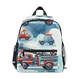 RPLIFE Niedlicher LKW-Rucksack mit Cartoon-Motiv für Kleinkinder, Mädchen, Jungen, Kinder,...