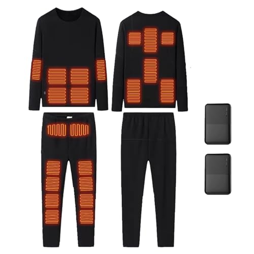 Smart Heated Underwear Shirt Pants Set USB Battery Outdoor Indoor Electric Heated Thermal Underwear for Men Women