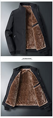 CNSTORE Jaqueta masculina Casaco de lã de gola alta de inverno masculino casaco de neve quente e gro