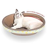 Oval Cardboard Cat Scratcher Bed Scratch Pad Nest Corrugated Scratching Board House, Training Toy fo