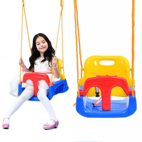 PICCASIO ™ Baby Swing Set, Heavy Duty Kids Swing Seat, Folding Metal Stand for Indoor & Outdoor Use, Clear instruction & Easy to Assemble (chair swing)