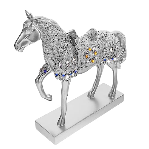 Statue de cheval d'art ZXQUEGF modèle de simulation debout pour bureau