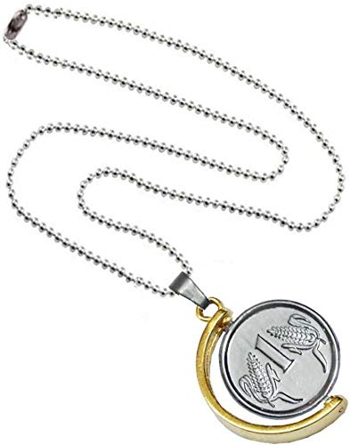 Gold & silver One Rupee Coin Locket With Chain