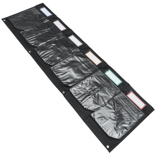 Housoutil Classroom Storage File Bag Wall Hanging Organizer for Home Office Design with Label Pockets for Closet Medicine Boxes Items