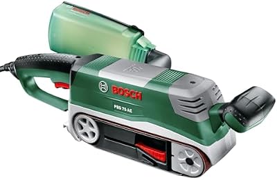 Bosch lijadora de banda PBS 75 AE Set (750 W, velocidad de banda: 200-350 m/min, superficie de lijado: 165 x 76 mm, en maletín)