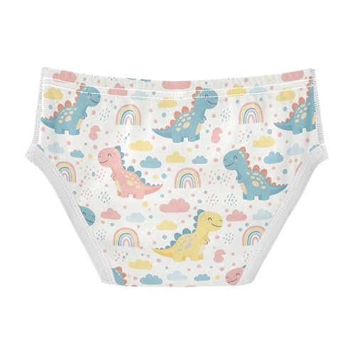 ODAWA Cute Pastel Dino Tag Free Toddler Briefs Cotton, Toddler Underwear Boys 2T2