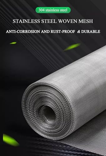 COYOUCO 304 Stainless Steel Mesh, 24-30Mesh 1X1m Metal Mesh Screen, Woven Fine Wire Mesh for Filter Mesh, Filtration Cloth and DIY Project,30Mesh*0.15mm