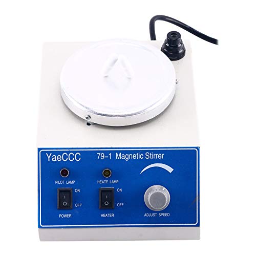 79-1 Magnetic Stirrer Hotplate Mixer Stir Plate with Pole, 2 Stir Bars,3000ml,0~2400rpm,110V 60Hz