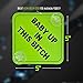 2 Pack - Aluminum Metal - Baby Up in This B Car Window Signs, 5x5 Noticeable Bright Neon Green Signs with 2 Suction Cups for Much Stronger Hold