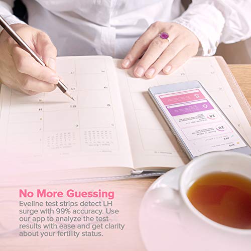 Eveline Digital Ovulation Predictor Test - Easy At Home Ovulation Test Kit With Smart Scanner And 5 Fertility Test Strips, 1 Cycle Supply Pregnancy Must-Haves - Fda Listed For 99% Accuracy #TOP3