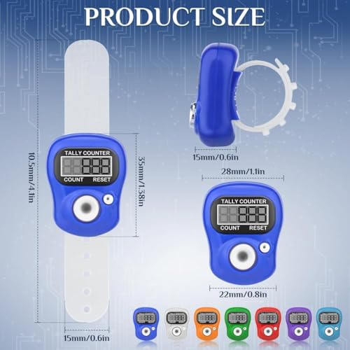 Image of Digital Finger Ring Tally Counter - Electronic Hand Counter for Mantra Jap, Cricket Umpire, Vehicles, Visitors & Counting | 5-Digit LED Display | Portable Multi-Use Tally Machine (FInger RIng Counter)