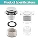WRISIN Tub Drain Kit with Overflow, Tip-Toe Bath Tub Drain and Two-Hole Overflow Cover Plate, Universal Fit, Chrome