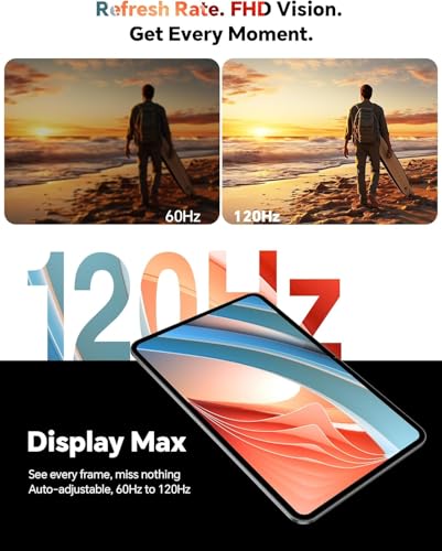 Image of TECLAST T65 Tablet 13.4 Inch Android 15 Tablets 120Hz Display, 4G LTE Dual SIM, 2.2GHz Gaming, 20GB RAM + 128GB ROM (4TB TF), GPS, Widevine L1, Tablet PC with USB Port for Streaming, Films