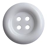 Large Size Arctic White Buttons Pack of 40