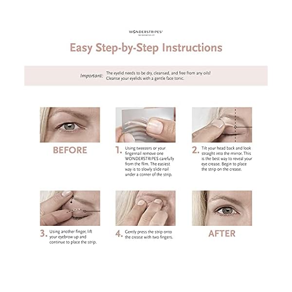 Wonderstripes-Eyelids-Lift-Droopy-Sagging-Eye-Upper-Eye-Lifter-Tape-Instant-Hooded-Eye-Lid-Stripes-Size-Medium-64-stripes-102 Wonderstripes Eyelid Tape for Hooded Eyes Invisible | Eye Lid Lifter Strips | Droopy Eye Lift | Multiple Sizes Silicone Tape for All Eye Shapes | Easy to Apply (Medium)